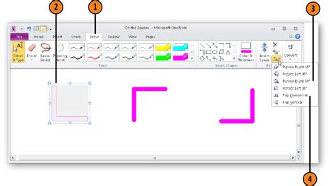 Rotating And Flipping Lines And Shapes Microsoft Onenote Plain