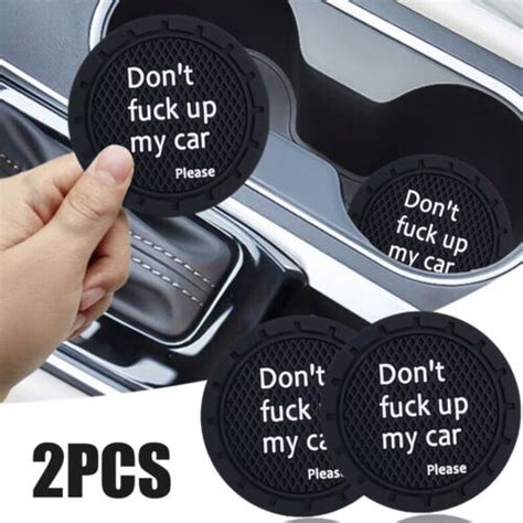 2pcs Car Anti Slip Water Cup Pad Mat Coaster Silicone Car Interior