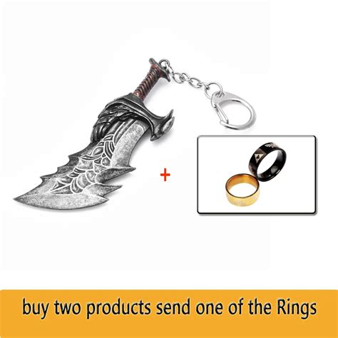 God Of War 4 Logo Keychain Kratos Axe Knife Key Chains Sword OLYMPUS ...