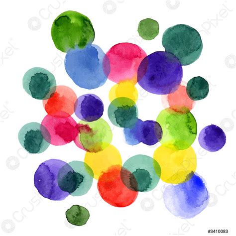 Watercolor Vector Circles Stock Vector Crushpixel