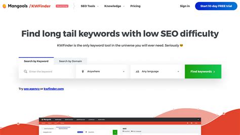 keyword research tools   including  options