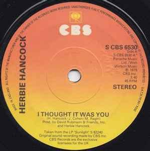 Herbie Hancock - I Thought It Was You | Releases | Discogs