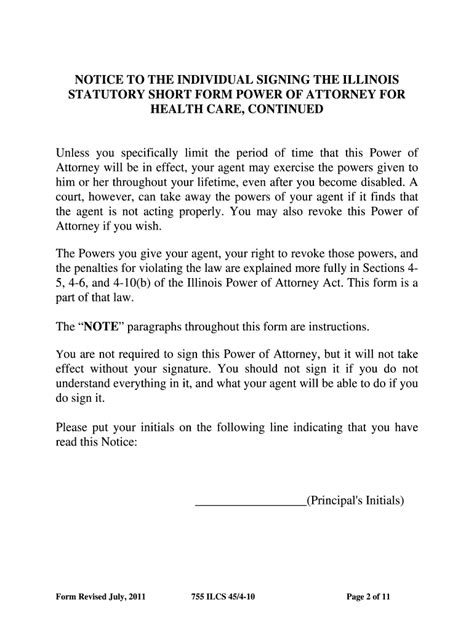 Illinois Power Of Attorney For Healthcare Short Form Fill Online