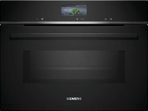 SIEMENS iQ700 BUILT-IN 45cm COMPACT OVEN WITH MW - Black - KA Distribution