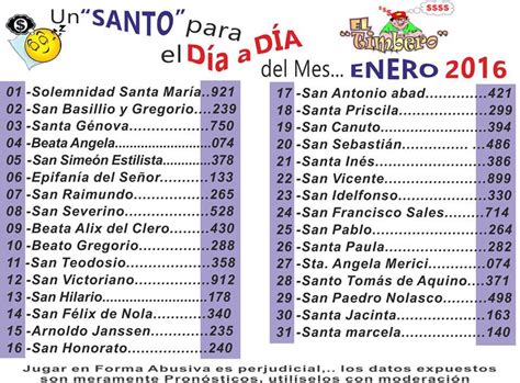 Tabla De N Meros Los Sue Os Simp Ticos Nombres Etc Etc Etc