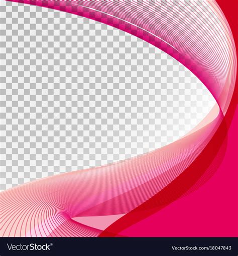 Red and pink lines on transparent background Vector Image