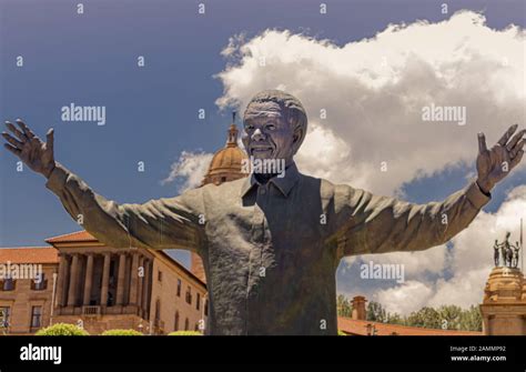 Nelson Mandela Statue at the Union Buildings in Pretoria, South Africa ...