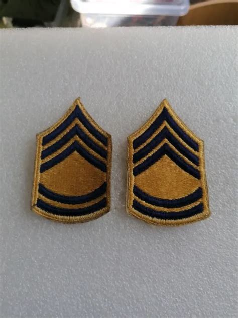 LOT DE GRADES armée us FIRST SERGEANT jaune et bleu original EUR 6 00