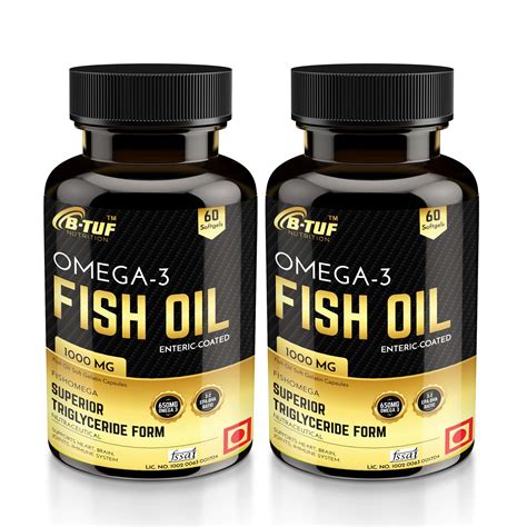 Buy B Tuf Omega Fish Oil Double Strength Mg Mg Epa Mg Dha