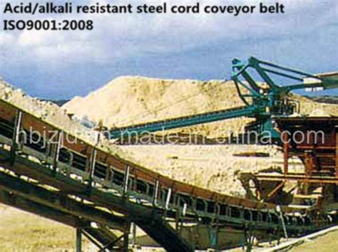 Acid Alkali Resistant Steel Cord Rubber Conveyor Belt China Conveyor