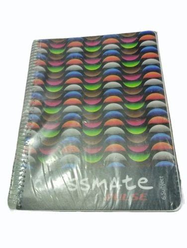 Laminated Paper Cover Glue Bound Printed Classmate Notebook Sheet Size