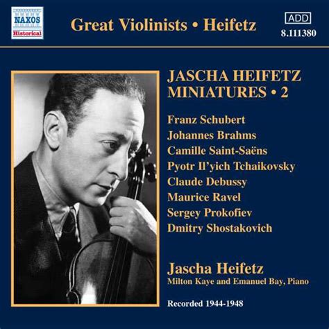 Great Violinists Jascha Heifetz Miniatures Vol Flac Boxset Me