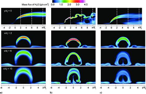 Spatial Distribution Of The H O Mass Flux A Rans B Instantaneous