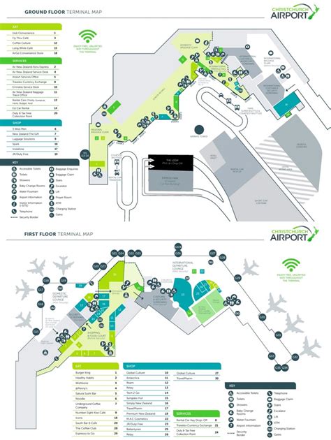 Christchurch airport map - Ontheworldmap.com