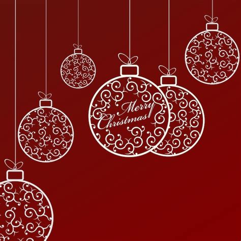 Composici N De Una Bola De Navidad Blanca Con Texto Vector Premium