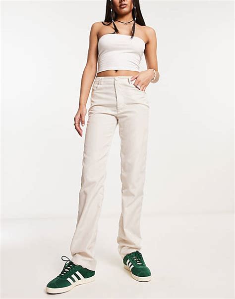 Heartbreak High Waisted Straight Leg Pants In Beige Part Of A Set Asos