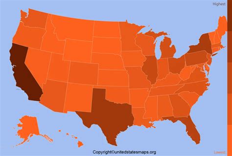 US Heat Map | United States of America Heat Map