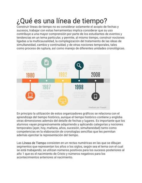 Qu Es Una L Nea Del Tiempo Secundaria O Colegio Udocz