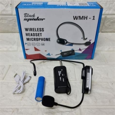 Jual MIC WIRELESS BLACK SPIDER WMH1 HEADSET MICROPHONE BLACKSPIDER WMH