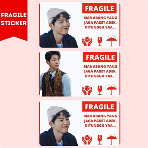 Jual Sticker Fragile Song Joong Ki Isi Pcs Shopee Indonesia