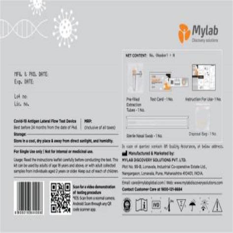 Buy Mylab Coviself Covid 19 Rapid Antigen Self Test Kit 1 S Online At