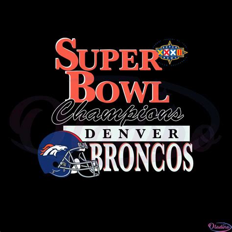 Vintage Denver Broncos 1998 NFL Super Bowl Champions Svg