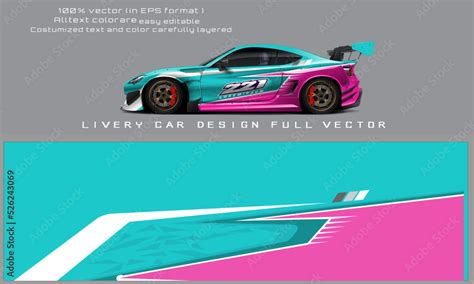 car decal design vector. Graphic abstract stripe racing background kit ...