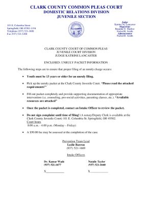 Fillable Online Clark County Common Pleas Court Fax Email Print Pdffiller