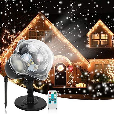 Christmas Snowfall Projector Lights, GRNSHTS Indoor Outdoor Holiday ...