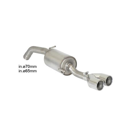 Échappement arrière en inox 2 sorties 90mm Peugeot RCZ 1 6 TURBO 1