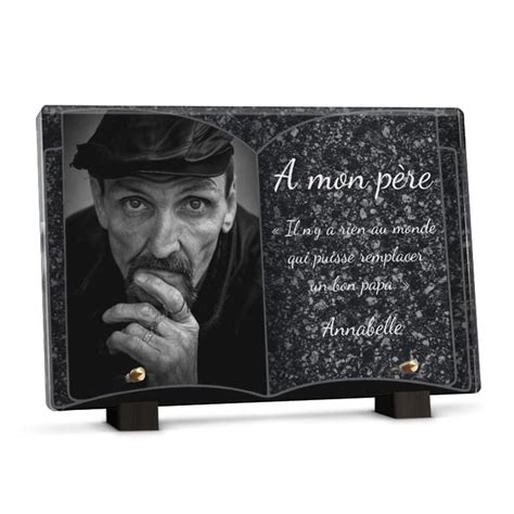 Plaque Fun Raire Rectangle Granit Noir