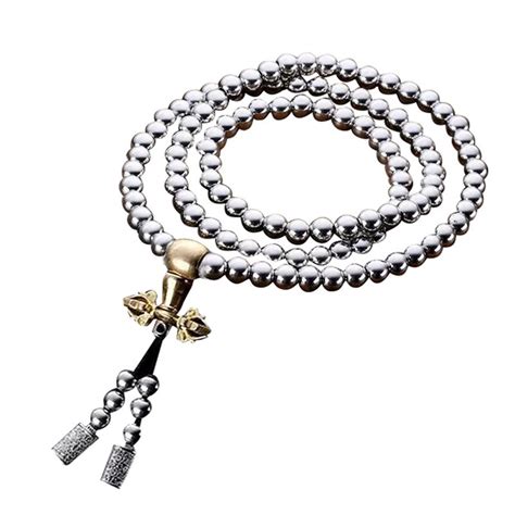 Outdoor Buddha Beads Self Defense Hand Chain Necklace Full Chain