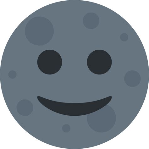 New moon face - Free vector emoji on creazilla.com