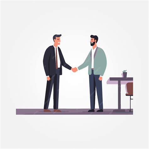 Premium Vector | Business men shaking hands vector illustration