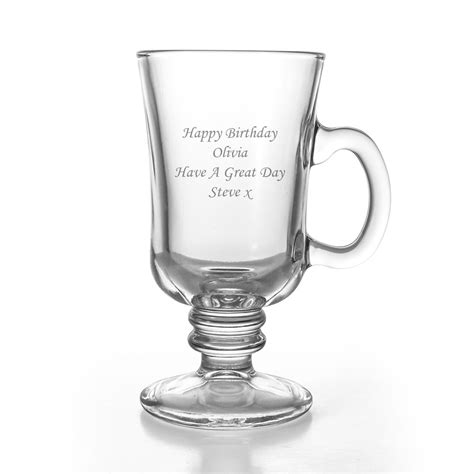 Irish Coffee Mug Engraved Irish Coffee Glass