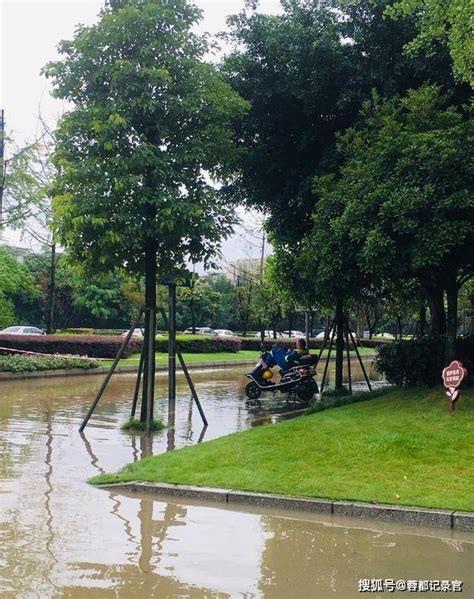 成都各区开启看海模式，看看有你家附近道路有被暴雨袭击被淹吗新都区