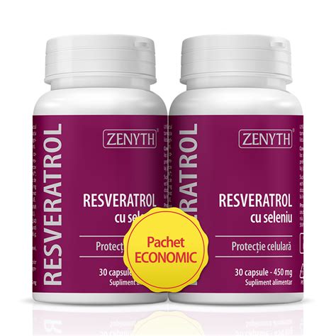 Pachet Resveratrol Cu Seleniu 30 30 Capsule Zenyth Farmacia Tei Online