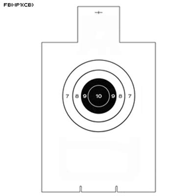 Law Enforcement Targets | Action Target : FBI Bull's-Eye Cardboard Target