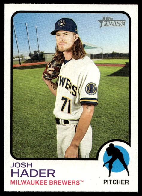 Topps Heritage Josh Hader Milwaukee Brewers Baseball Card Ebay