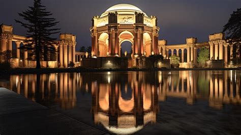 Premium AI Image | Night view of Palace of Fine Arts