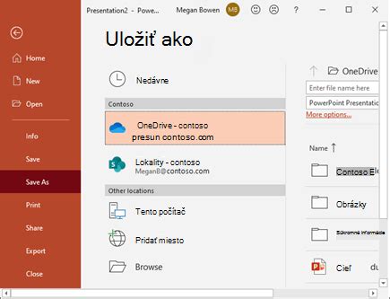 Ukladanie V Powerpointe Podpora Spolo Nosti Microsoft