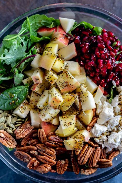 Fresh Fall Salad Apples And Pecans Wonkywonderful