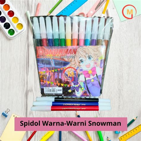 Jual Spidol Snowman Coloring Marker 1 Pack 1 Pcs Untuk Hitam Merah