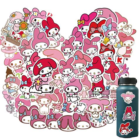 50pcs My Melody Stickers Pack 50Pcs, Cute Kawaii Stickers for Kids ...