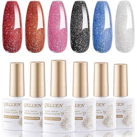 Amazon Gellen Jelly Reflective Gel Nail Polish Kit Colors