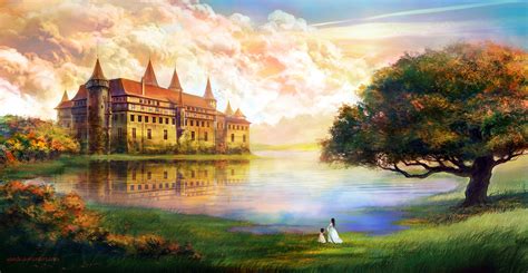 Castle on the lake by anndr on DeviantArt