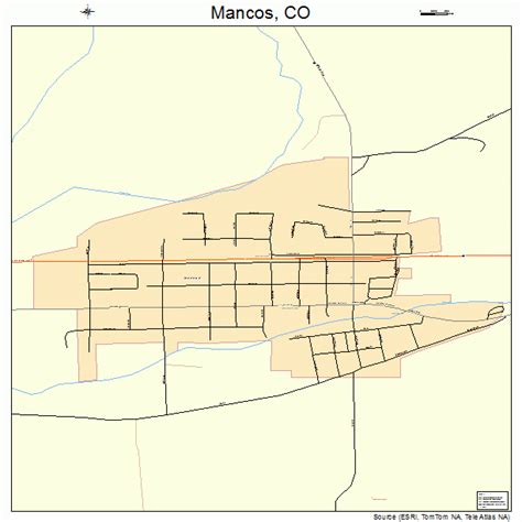 Mancos Colorado Street Map 0848115