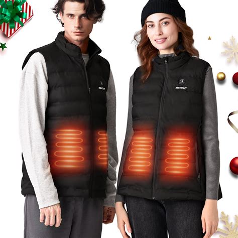 Bodychum Men S Heated Vest With Battery Pack Washable Fleece Heated