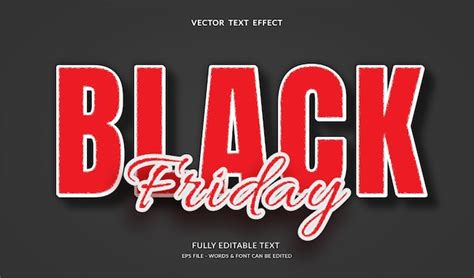 Premium Vector Black Friday With Modern Style Editable Text Effect