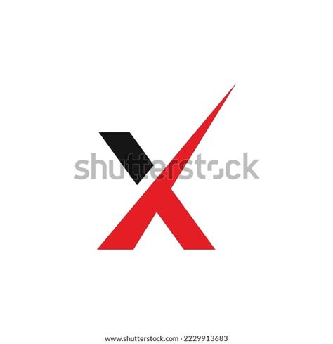 X Logo Design Black Dark Orange Stock Vector (Royalty Free) 2229913683 ...